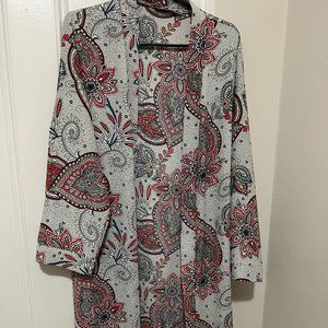 Paisley oriental print kimono robe